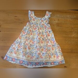 Mini Boden Floral Kids Dress - Blue, Red, Yellow